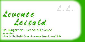 levente leitold business card